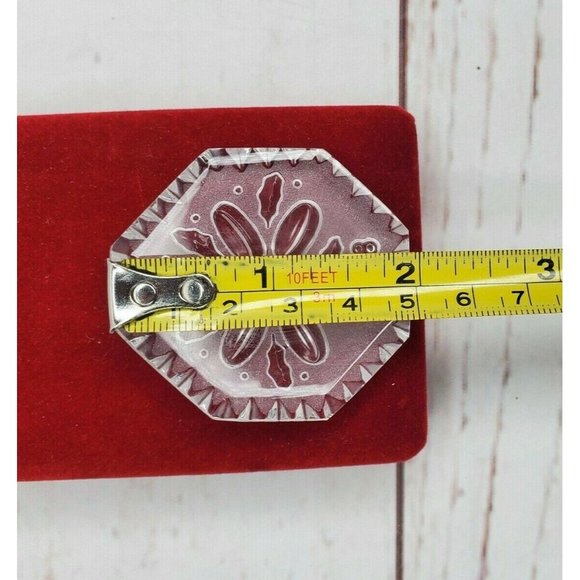 1988 Waterford Crystal 12 Days Christmas 5 Golden Rings Snowflake Ornament - Picture 10 of 12